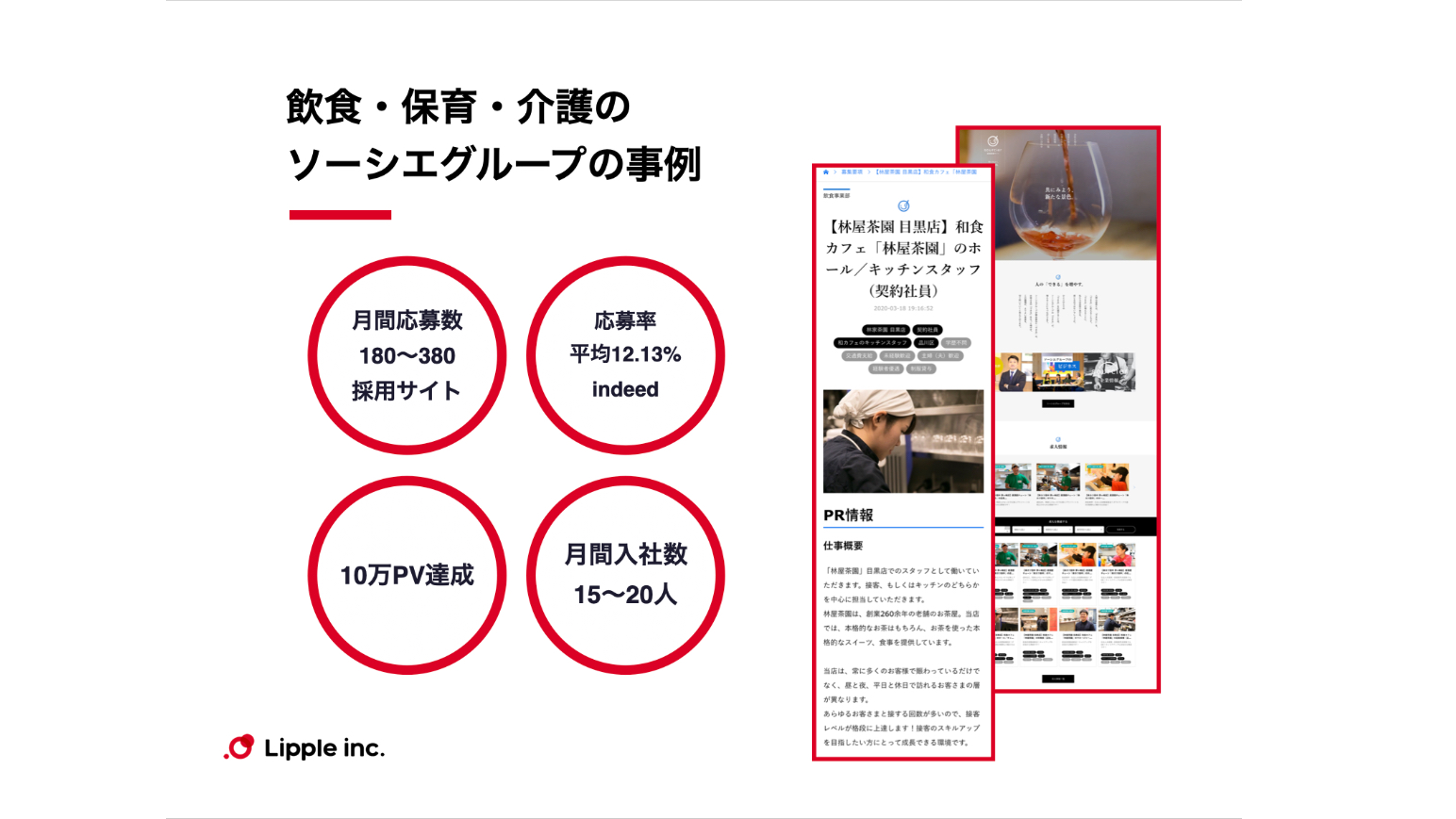 ソーシエグループ 採用情報サイト 事例